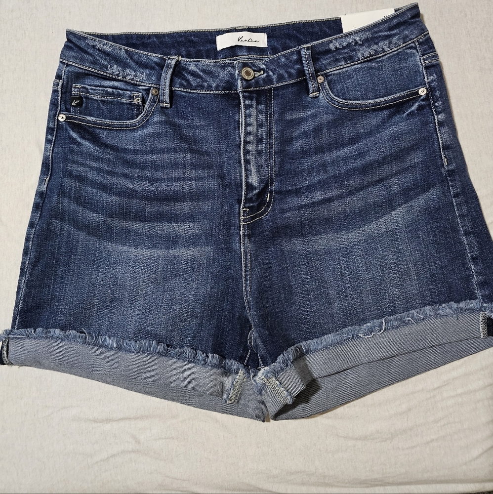 Kancan Women's High Rise Jean Shorts